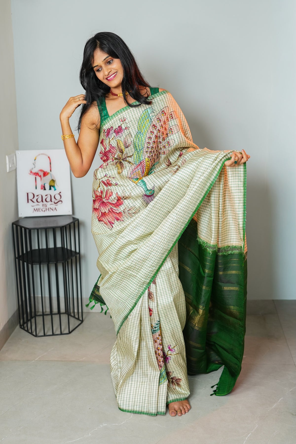 Green Emerald Pure Kanchivaram Silk Saree