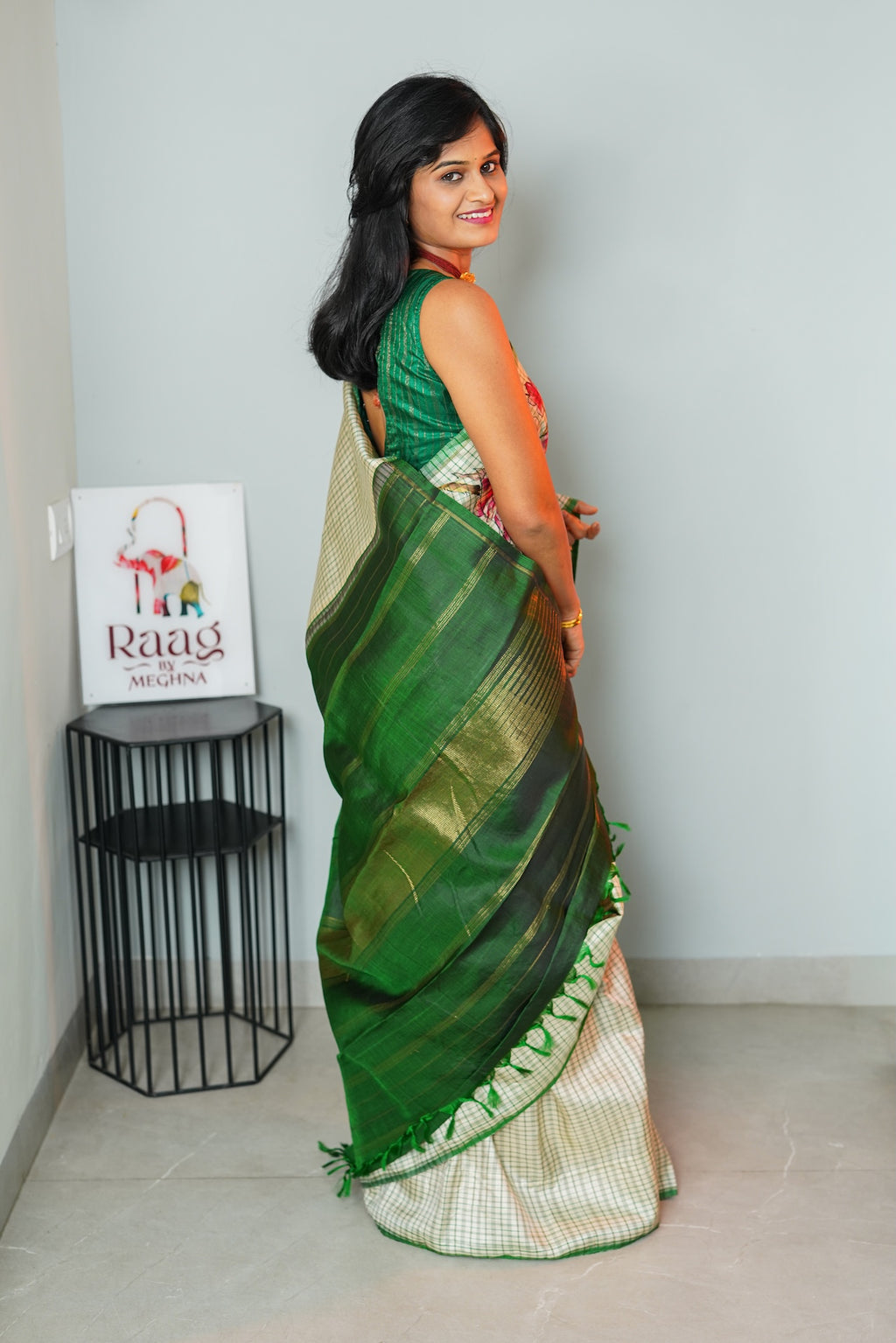 Green Emerald Pure Kanchivaram Silk Saree