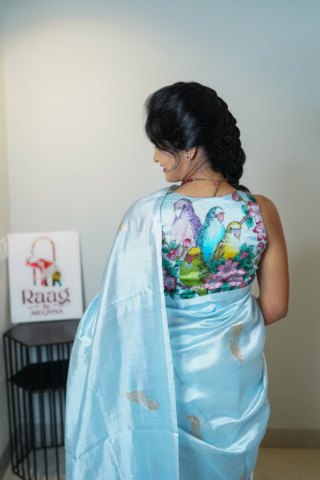 Founder’s Saree – Pure Puna Silk Banarasi Hand-Painted Saree