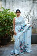 Founder’s Saree – Pure Puna Silk Banarasi Hand-Painted Saree