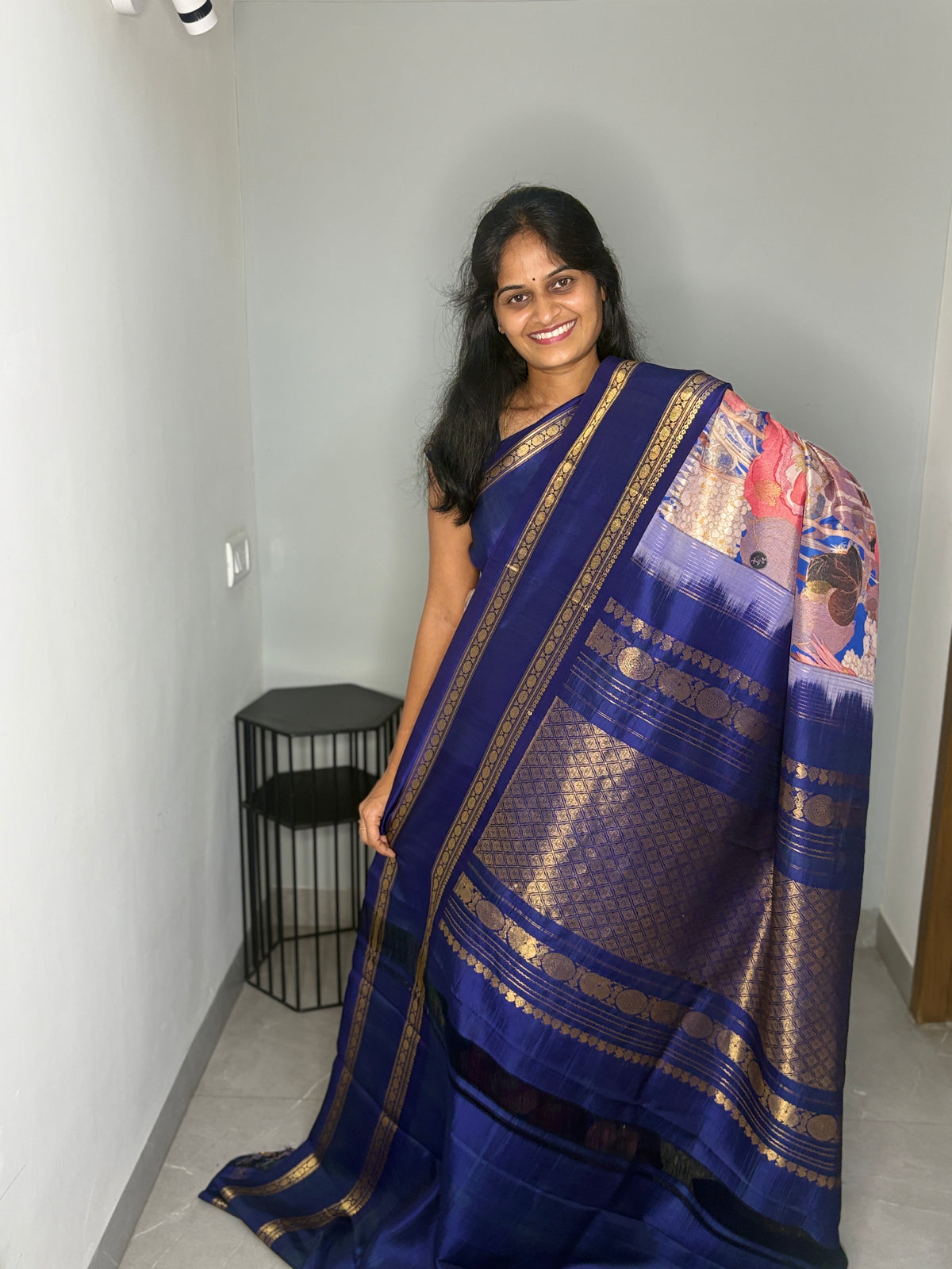 Blue Orchard Pure Kanchivaram Saree