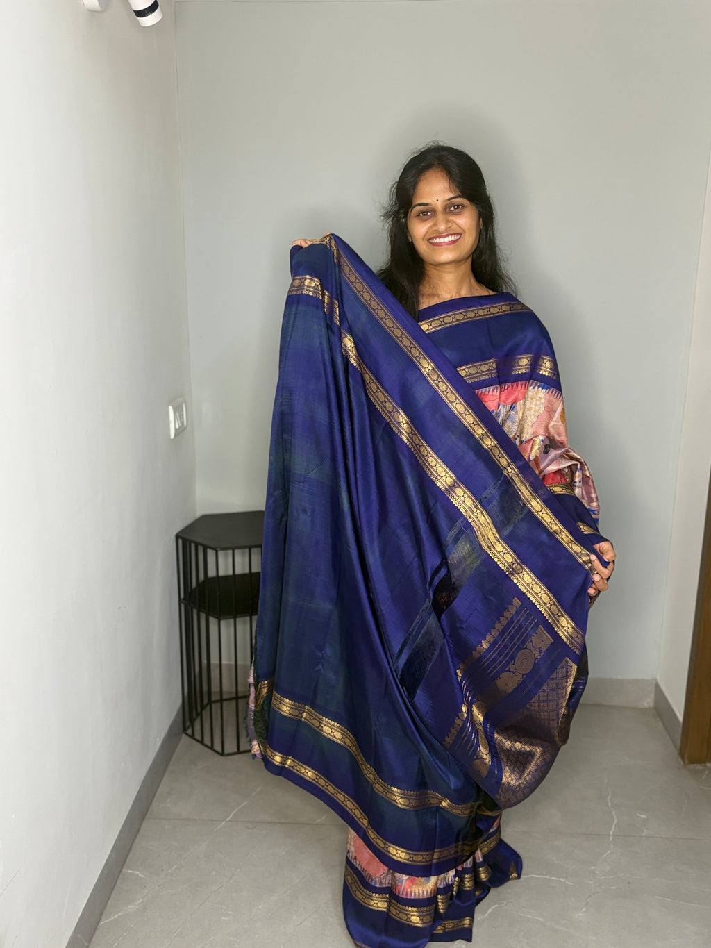 Pista Bloom Pure Kanchivaram Saree