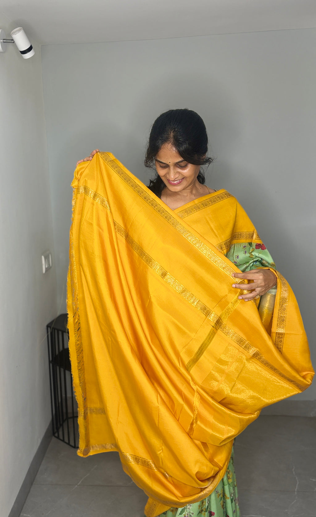 Pista Bloom Pure Kanchivaram Saree