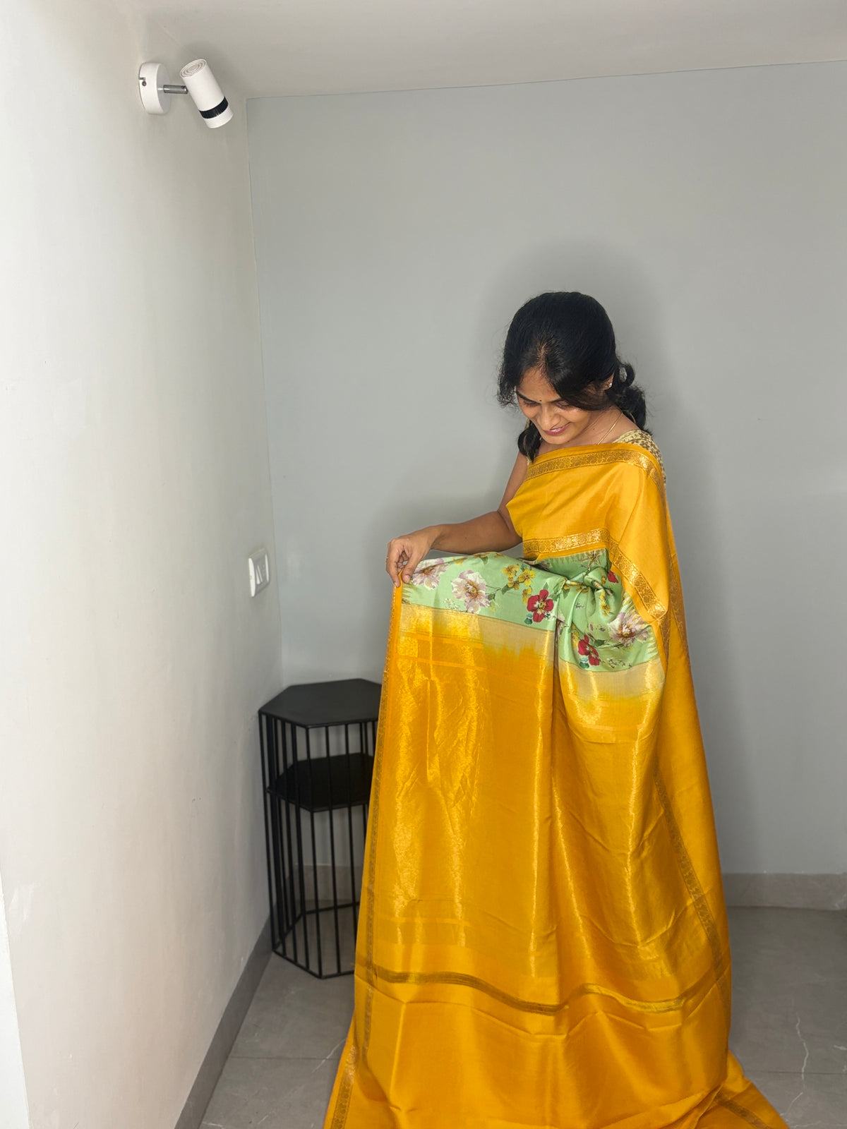 Pista Bloom Pure Kanchivaram Saree