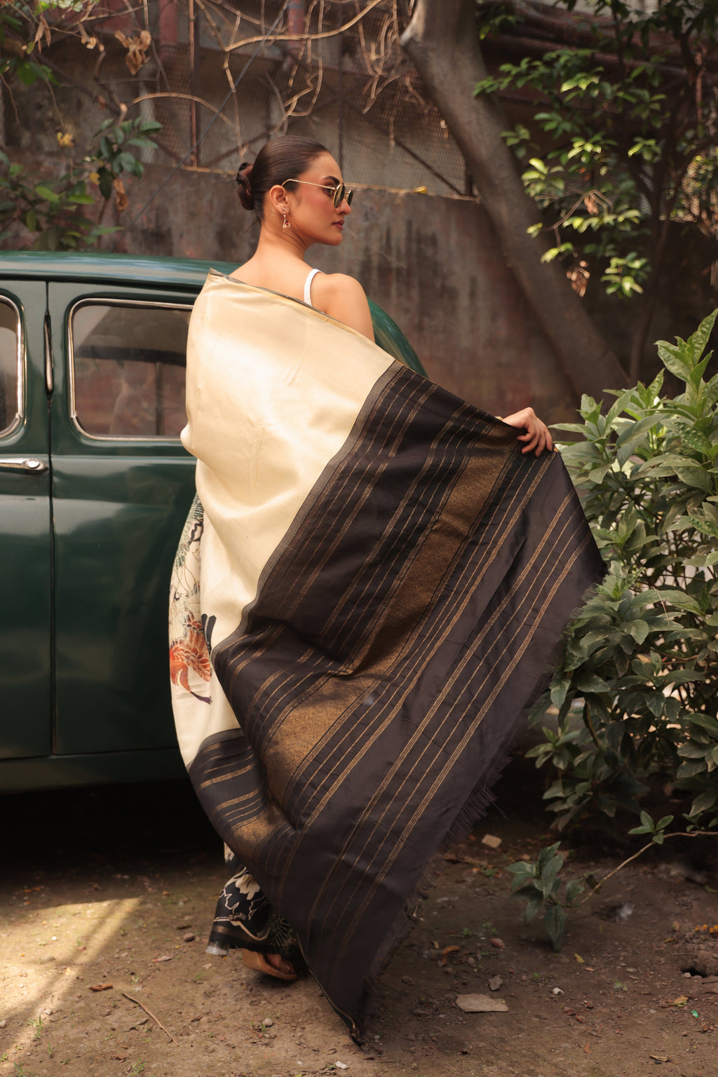 Japanese Crane Kanchivaram Saree