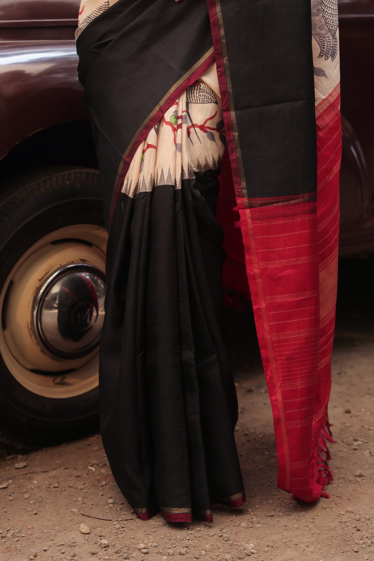 Crane Garden Kanchivaram Saree