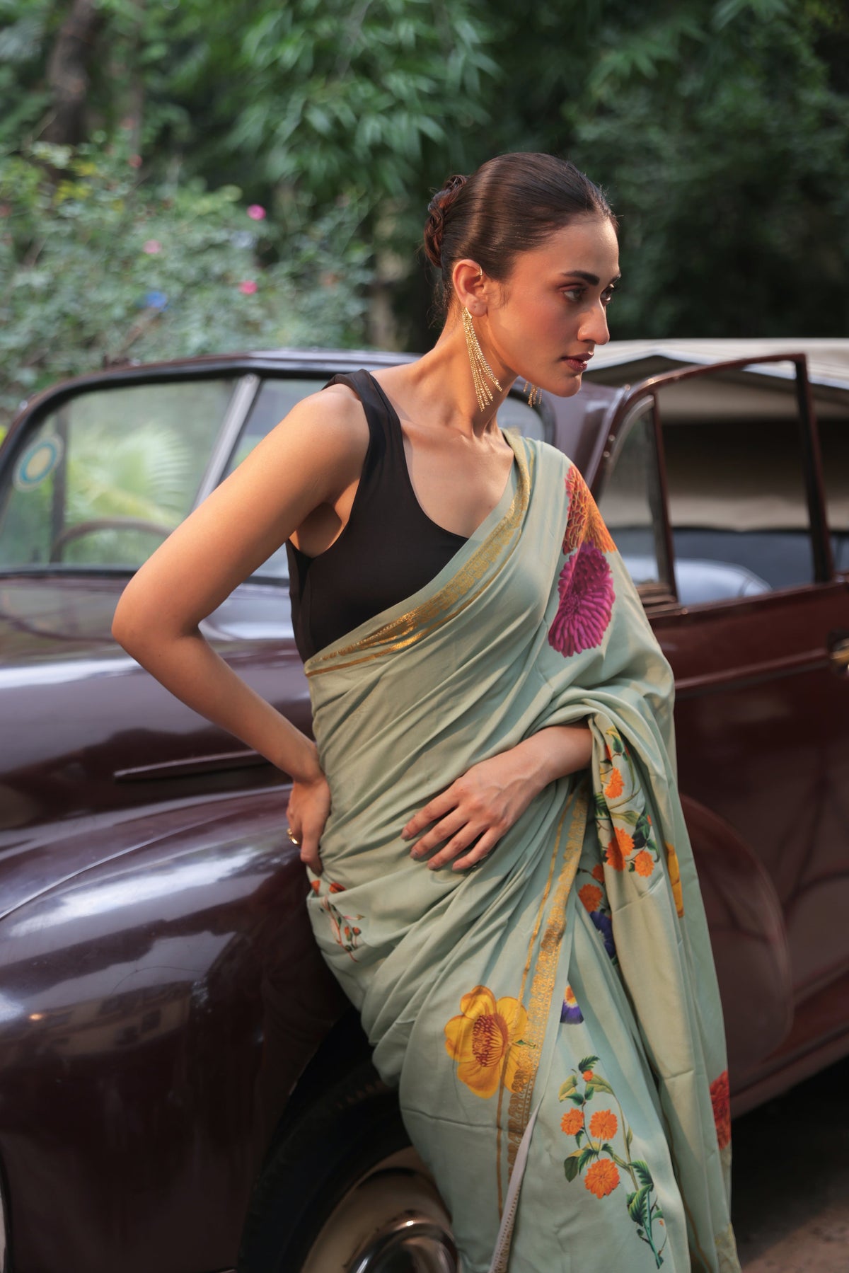 Butterfly Garden Pure Mysore Silk Saree